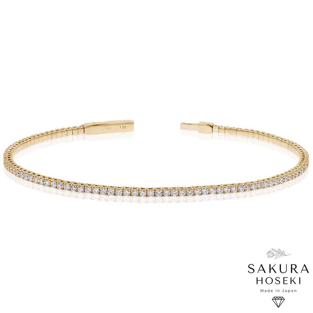 Full Flexible Bangle Yellow Gold - Image 5